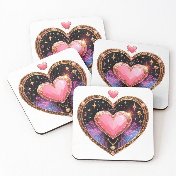 Item preview, Elegant Art Deco Celestial Heart Gemstone Valentine's Day Art designed and sold by AQUILAKREO.