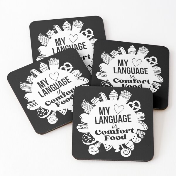 Item preview, My Love Language is Comfort Food - White/Black designed and sold by Flit & Co..
