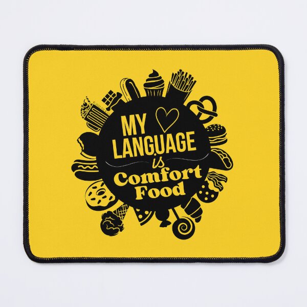 Item preview, My Love Language is Comfort Food - Black/Yellow designed and sold by Flit & Co..