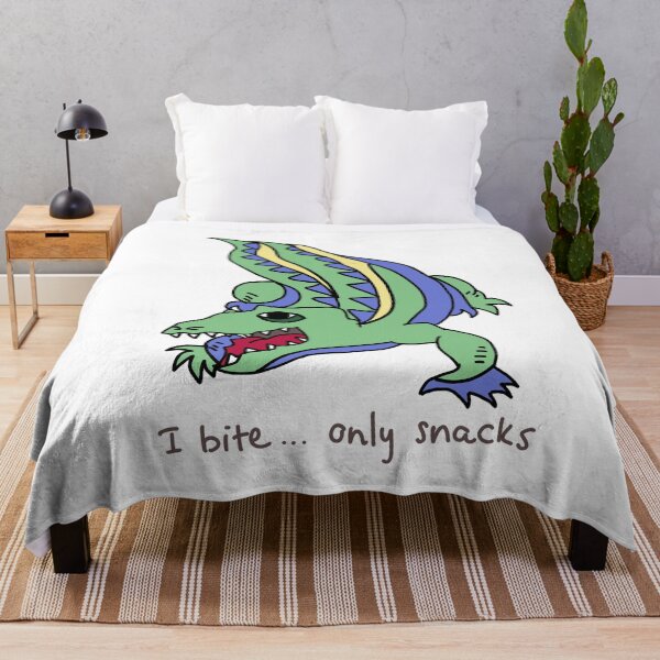 Item preview, I Bite… Only Snacks Cute Crocodile Illustration designed and sold by Mason-Pride.
