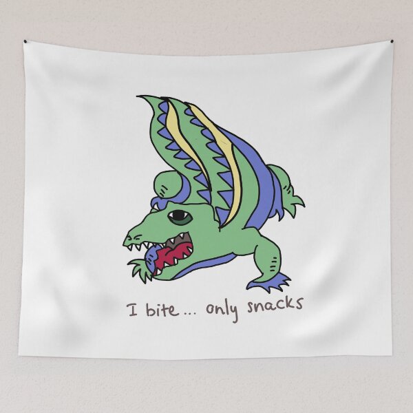 Item preview, I Bite… Only Snacks Cute Crocodile Illustration designed and sold by Mason-Pride.