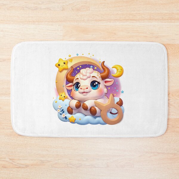 Item preview, Adorable Taurus Baby Calf Zodiac Nursery Art designed and sold by LunaPixelStudio.