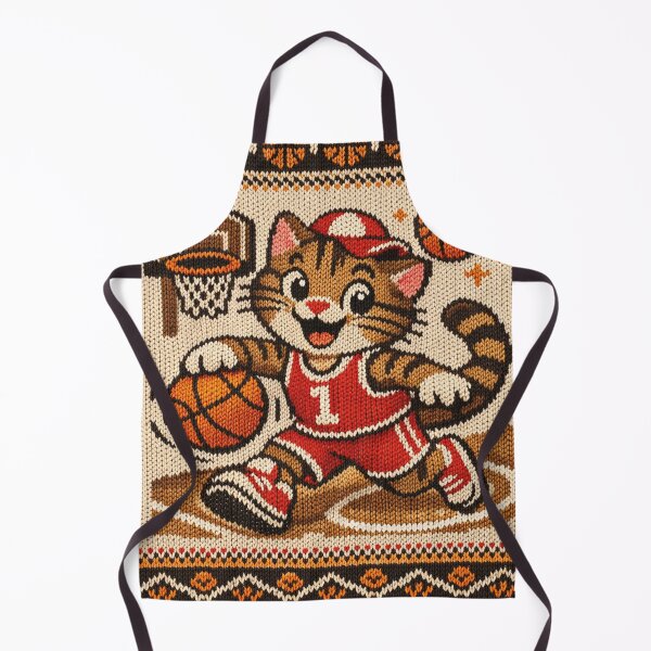 Item preview, Funny cat makes the dunk, knitted picture designed and sold by Mauswohn.