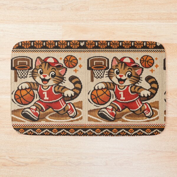 Item preview, Funny cat makes the dunk, knitted picture designed and sold by Mauswohn.