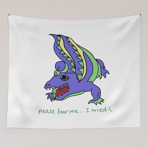 Item preview, Please Fear Me… I Tried Cute Crocodile Illustration designed and sold by Mason-Pride.