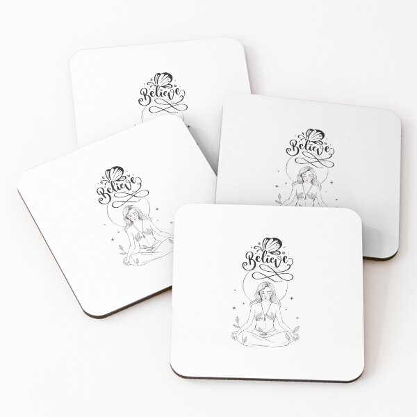 Item preview, Believe – Meditating Girl Spiritual Art | Mindfulness & Positive Energy Illustration designed and sold by Fouziaart08.