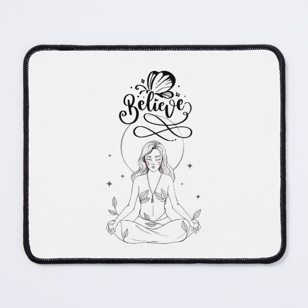 Item preview, Believe – Meditating Girl Spiritual Art | Mindfulness & Positive Energy Illustration designed and sold by Fouziaart08.