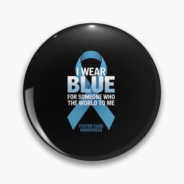 Item preview, Foster Care Awareness Blue Ribbon I Wear Blue For Someone designed and sold by repconomArt.
