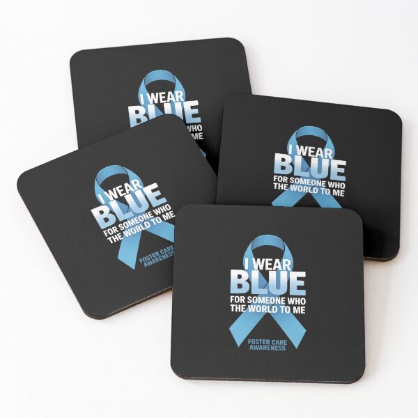 Item preview, Foster Care Awareness Blue Ribbon I Wear Blue For Someone designed and sold by repconomArt.