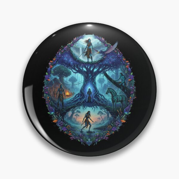 Item preview, Avatar-Inspired Pandora Forest Art – Bioluminescent Fantasy Jungle Nature designed and sold by alllyxispace.