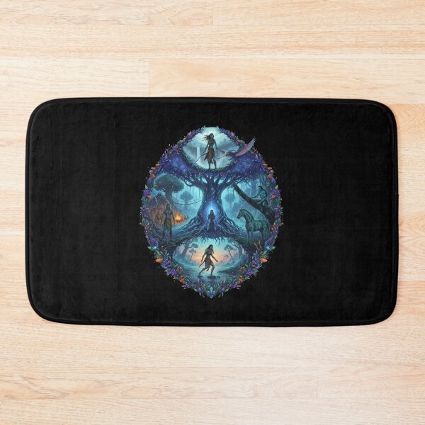 Item preview, Avatar-Inspired Pandora Forest Art – Bioluminescent Fantasy Jungle Nature designed and sold by alllyxispace.
