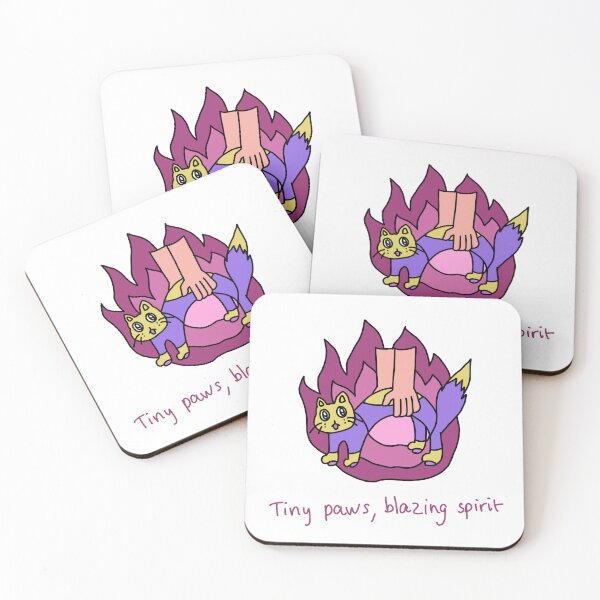 Item preview, Tiny Paws, Blazing Spirit Cute Cat Illustration designed and sold by Mason-Pride.