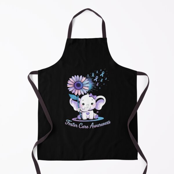 Item preview, FOSTER CARE AWARENESS Cute Elephant Sunflower Blue Ribbon designed and sold by repconomArt.