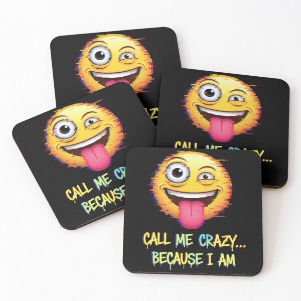 Item preview, CALL ME CRAZY - Glitch Emoji Art - Urban Style designed and sold by Urban-InkStudio.