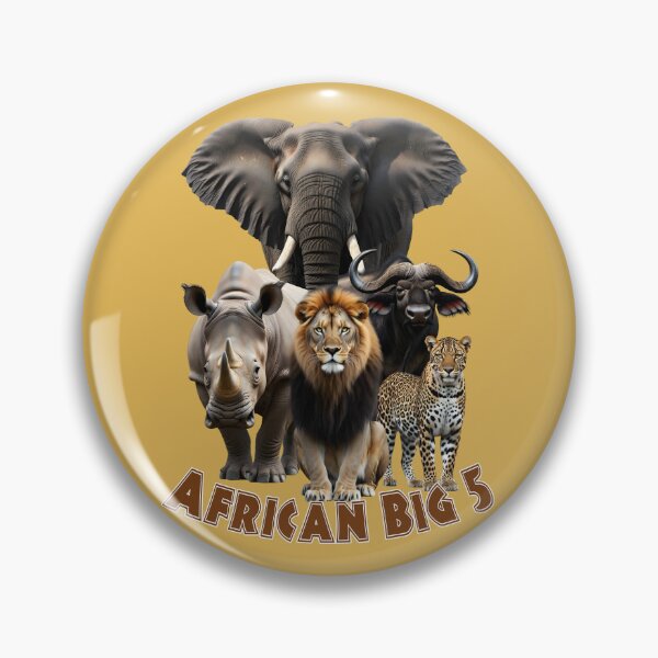 Item preview, African Big 5 Safari Animals Realistic Wildlife Art designed and sold by Mr Lee.