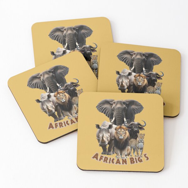 Item preview, African Big 5 Safari Animals Realistic Wildlife Art designed and sold by Mr Lee.