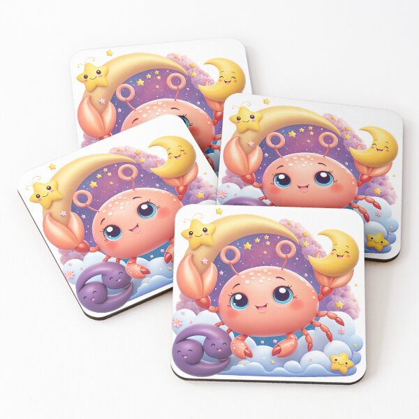 Item preview, Dreamy Cancer Zodiac Baby Crab Nursery Art designed and sold by LunaPixelStudio.