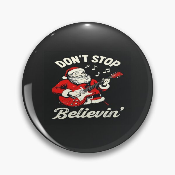 Item preview, Funny Santa Playing Guitar – Don't Stop Believin' Christmas Rock Design for Music Lovers & Fans designed and sold by Bright Nest Studio.