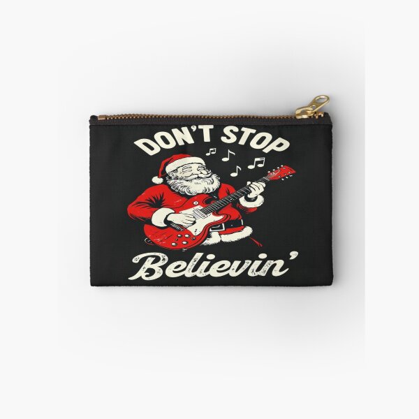 Item preview, Funny Santa Playing Guitar – Don't Stop Believin' Christmas Rock Design for Music Lovers & Fans designed and sold by Bright Nest Studio.