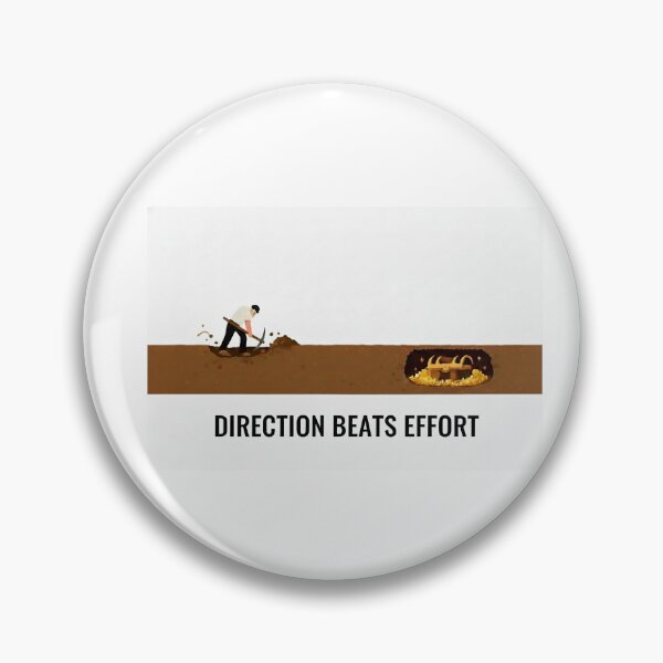 Item preview, Direction Beats Effort - Work Smarter Minimal Illustration designed and sold by PixelHaven2000.