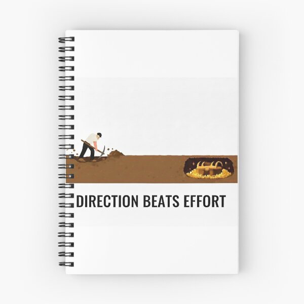 Item preview, Direction Beats Effort - Work Smarter Minimal Illustration designed and sold by PixelHaven2000.