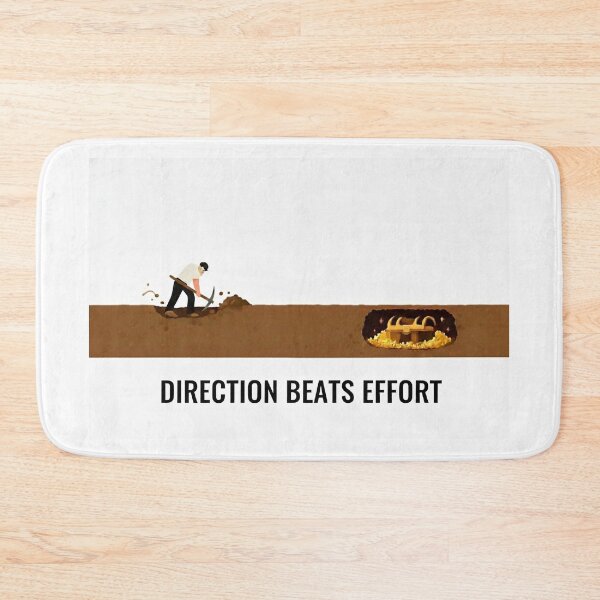 Item preview, Direction Beats Effort - Work Smarter Minimal Illustration designed and sold by PixelHaven2000.