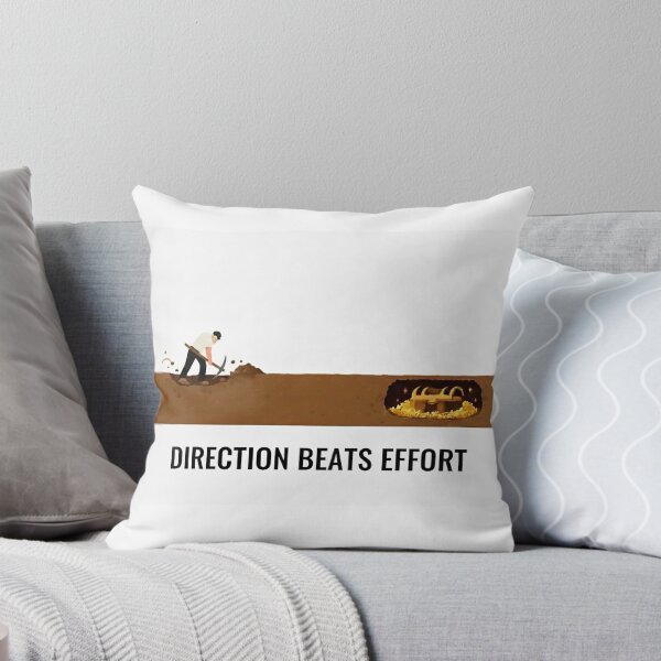 Item preview, Direction Beats Effort - Work Smarter Minimal Illustration designed and sold by PixelHaven2000.