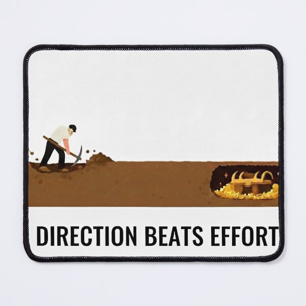 Item preview, Direction Beats Effort - Work Smarter Minimal Illustration designed and sold by PixelHaven2000.