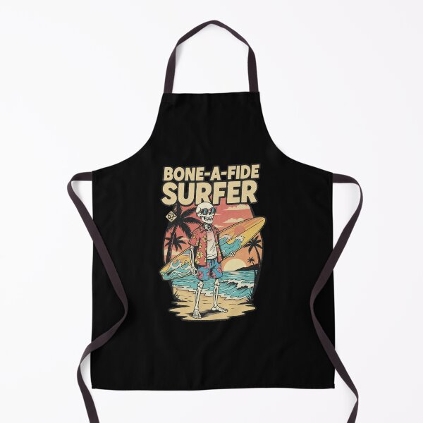 Item preview, Bone-A-Fide Surfer Skeleton Retro Beach Sunset designed and sold by tollaru.