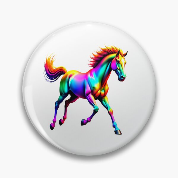 Item preview, Vibrant Rainbow Horse – Colorful Majestic Fantasy Animal Art designed and sold by RBToper.