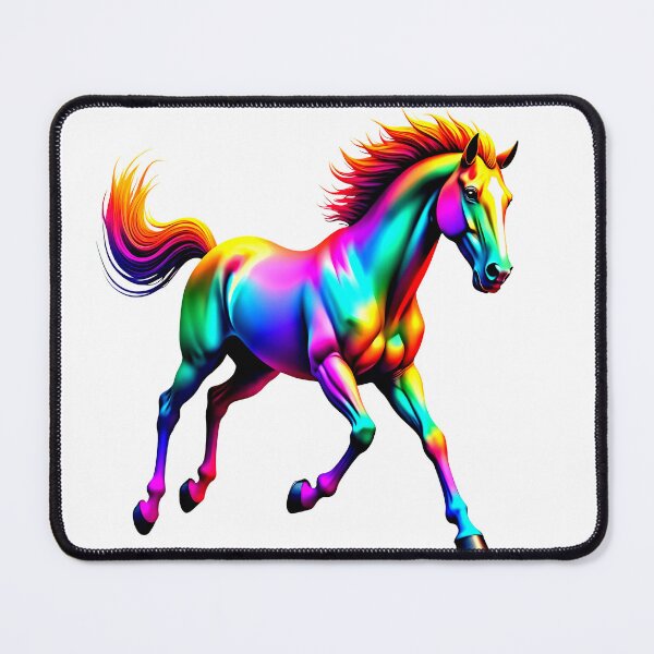 Item preview, Vibrant Rainbow Horse – Colorful Majestic Fantasy Animal Art designed and sold by RBToper.