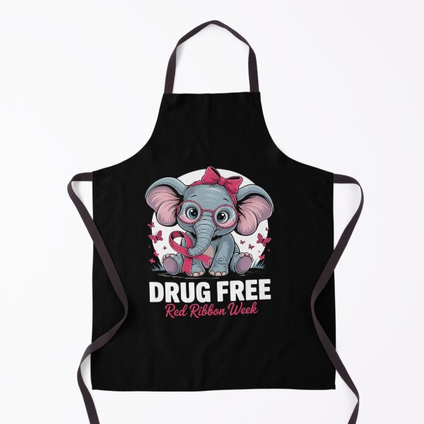 Item preview, Drug Free Red Ribbon Week Awareness Elephant Butterflies designed and sold by Rrettgison.