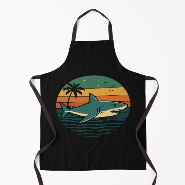 Item preview, Retro Shark Sunset Ocean Vibes – Vintage Beach Art with Palm Trees, Birds & Bold Summer Colors designed and sold by Bright Nest Studio.