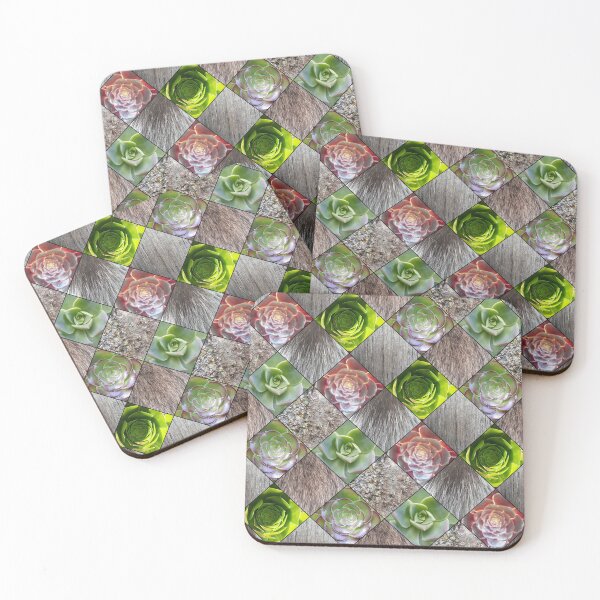 Item preview, geometric design of succulents and textures designed and sold by Rosefurn.
