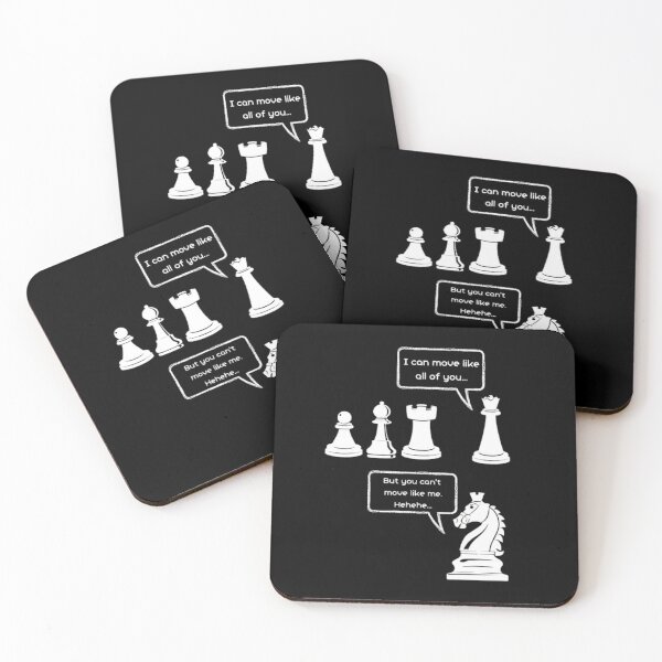 Item preview, Horse mocking queen for her movement limitation on chess board. Black designed and sold by Lucky Arts With Love.