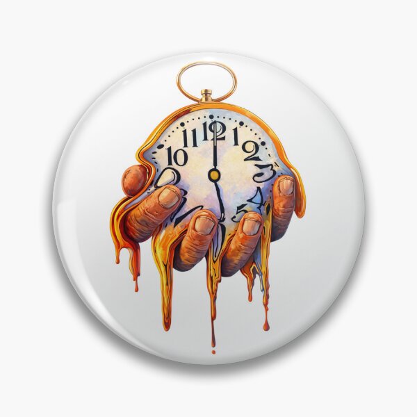 Item preview, Melting Time Surreal Clock Art – Time Is Slipping Away designed and sold by ByKubraArt.