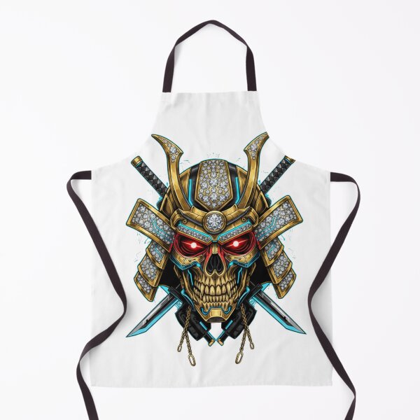 Item preview, Legendary Golden Samurai Skull | Diamond Armored Ronin Fantasy Wall Art designed and sold by MonaRose_Art.