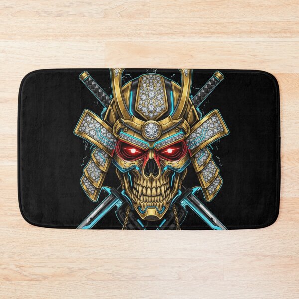 Item preview, Legendary Golden Samurai Skull | Diamond Armored Ronin Fantasy Wall Art designed and sold by MonaRose_Art.