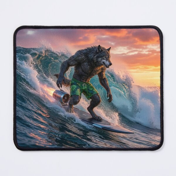 Item preview, Surfin' Werewolf designed and sold by Tridentulus.