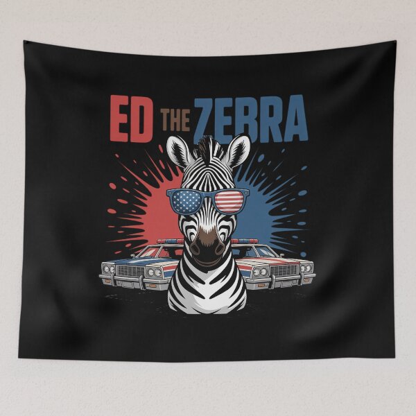 Item preview, Funny Ed The Zebra Captured Retro Vintage Raglan Baseball designed and sold by Rrettgison.