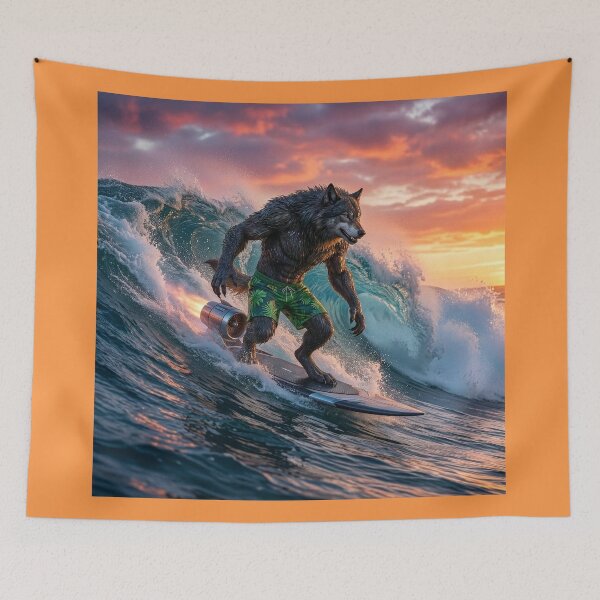 Item preview, Surfin' Werewolf designed and sold by Tridentulus.
