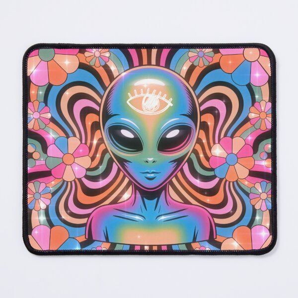 Item preview, Groovy rainbow alien designed and sold by Nikki-Tee.
