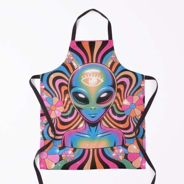 Item preview, Groovy rainbow alien designed and sold by Nikki-Tee.