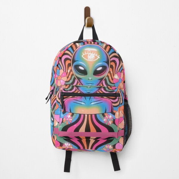 Item preview, Groovy rainbow alien  designed and sold by Nikki-Tee.