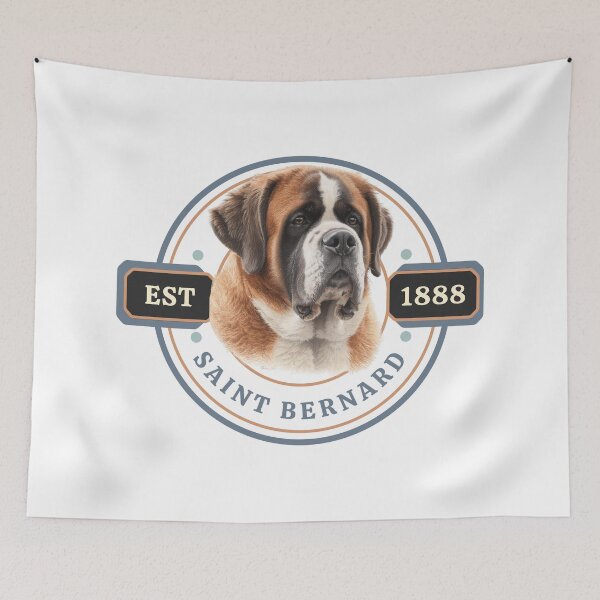 Item preview, Saint Bernard Classic Heritage Dog Breed Emblem – Vintage Alpine Rescue Design designed and sold by TheFlannelDog.