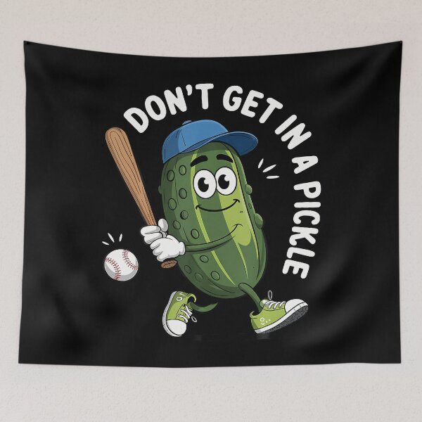Item preview, Don't Get In A Pickle Funny Baseball designed and sold by heupelipocko.