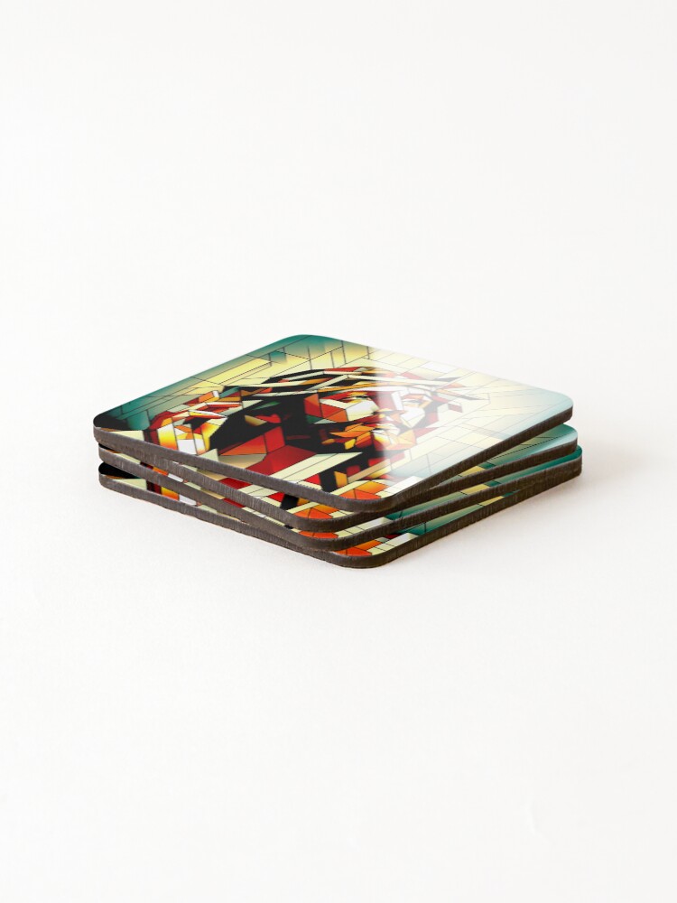 Thumbnail 4 of 5, Coasters (Set of 4), Jesus Abstract Portrait designed and sold by ViaARTfactory.