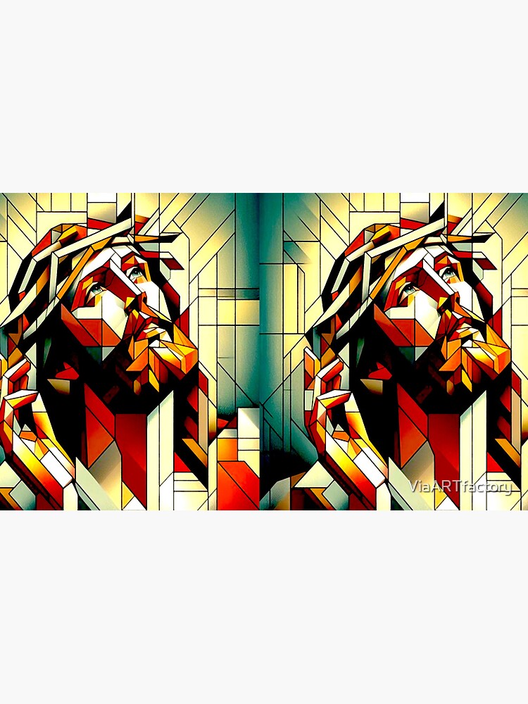Thumbnail 4 of 4, Coffee Mug, Jesus Abstract Portrait designed and sold by ViaARTfactory.