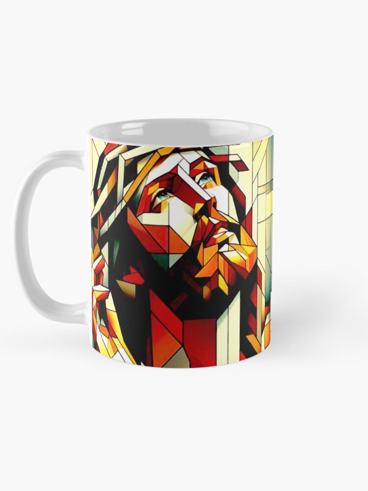 Thumbnail 5 of 6, Coffee Mug, Jesus Abstract Portrait designed and sold by ViaARTfactory.