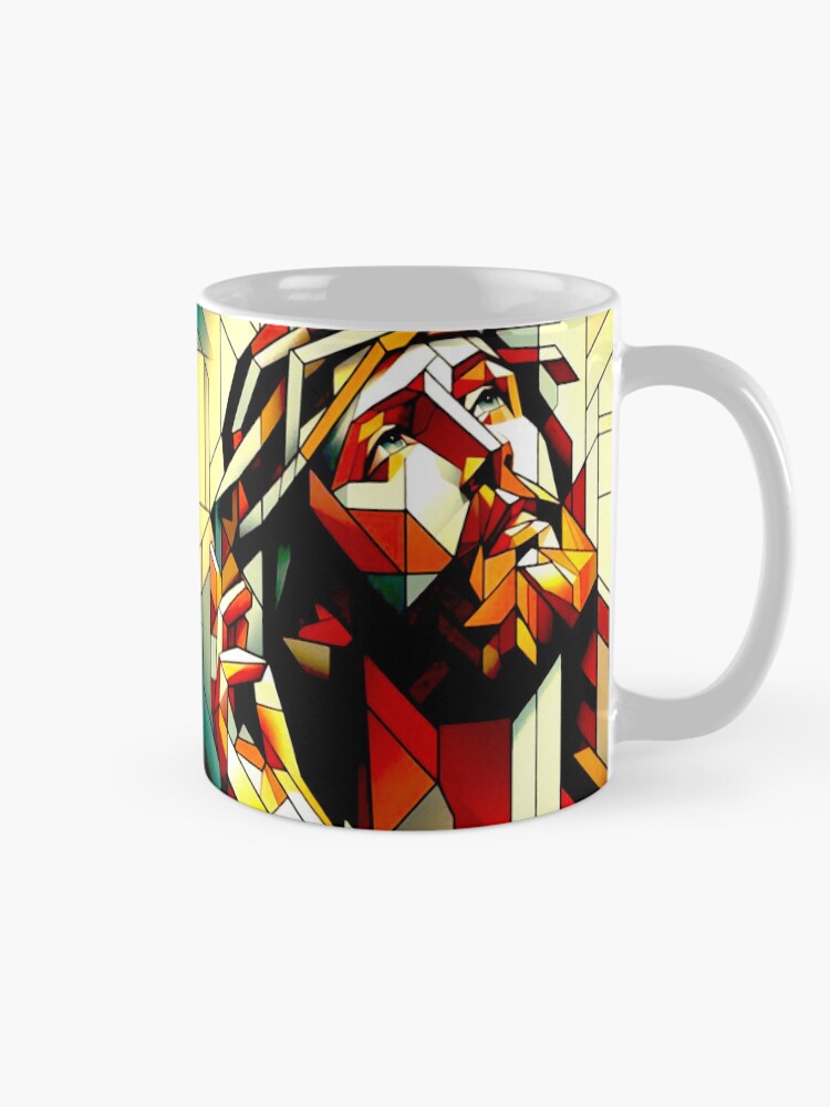 Thumbnail 3 of 6, Coffee Mug, Jesus Abstract Portrait designed and sold by ViaARTfactory.